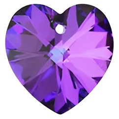 Swarovski Crystal Heart Pendant 18mm CRYSTAL HELIOTROPE 6228