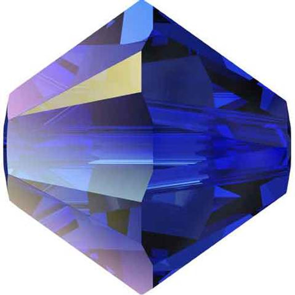 MAJESTIC BLUE AB #5328 4mm Swarovski Crystal Bicone Beads