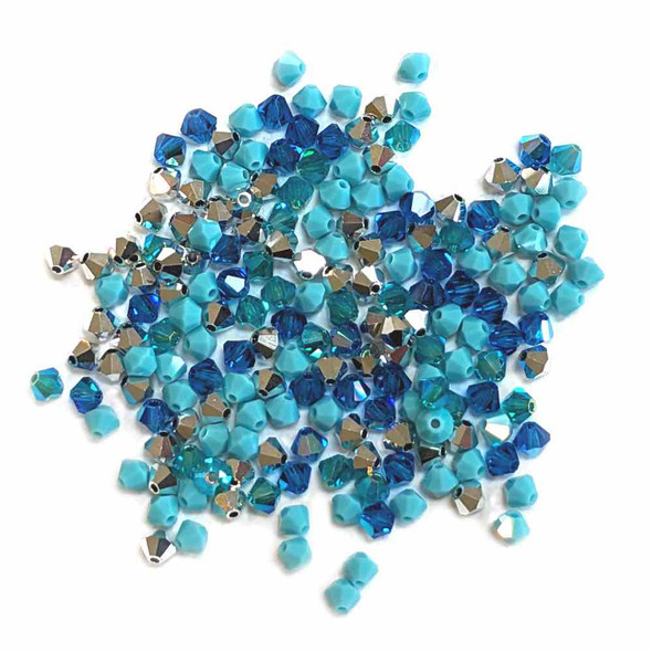 Preciosa Crystal Bicone Beads 4mm UNDERGROUND CAVERN Mix