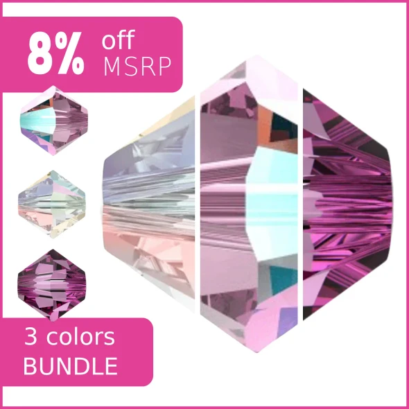 Pinky Promise Swarovski Crystal 3mm Bicones Bundle