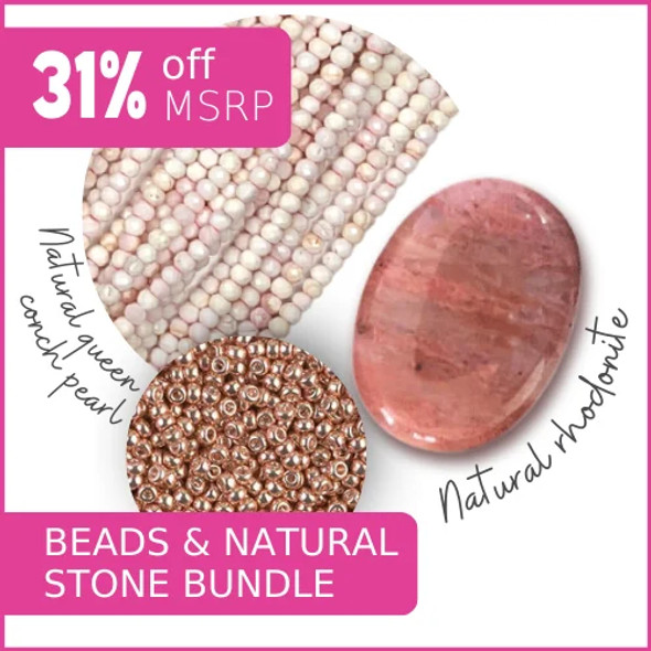 The Gemstone Master Bundle with Natural Rhodonite & Queen Conch Pearl