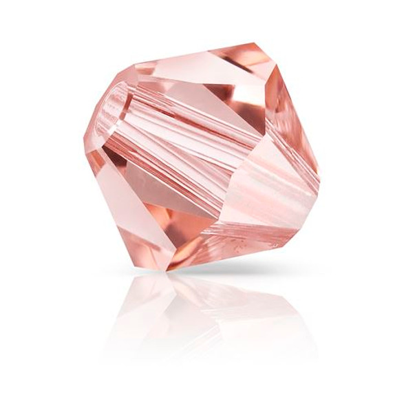ROSE PEACH  Preciosa Crystal 6mm Bicone Beads