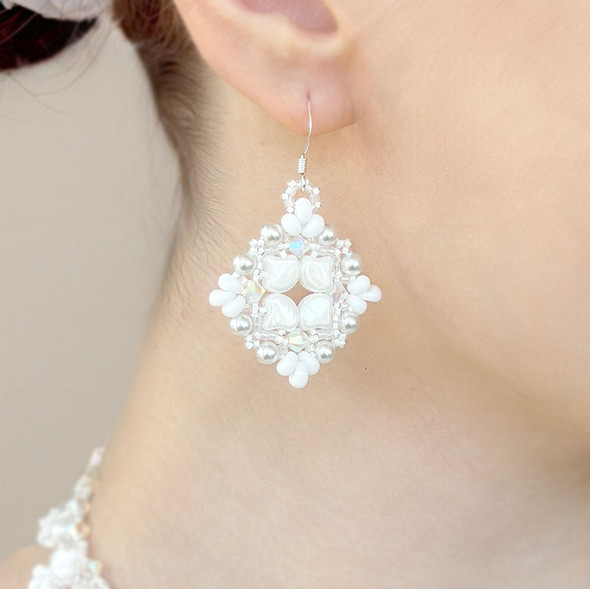 DIY Salma Bridal Earrings Beading Tutorial