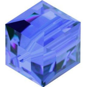 Swarovski Crystal Faceted Cube Bead 6mm SAPPHIRE 5601
