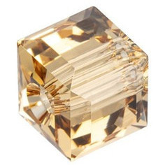 Swarovski Crystal Faceted Cube Bead 6mm LIGHT COLORADO TOPAZ 5601