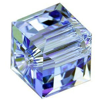 Swarovski Crystal Faceted Cube Bead 6mm LIGHT SAPPHIRE SHIMMER B 5601