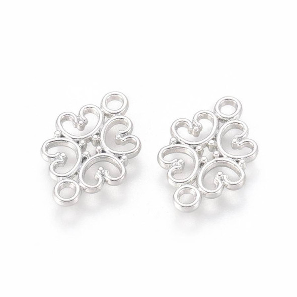 Link FLOWER CONNECTOR 18x13mm Platinum Plated