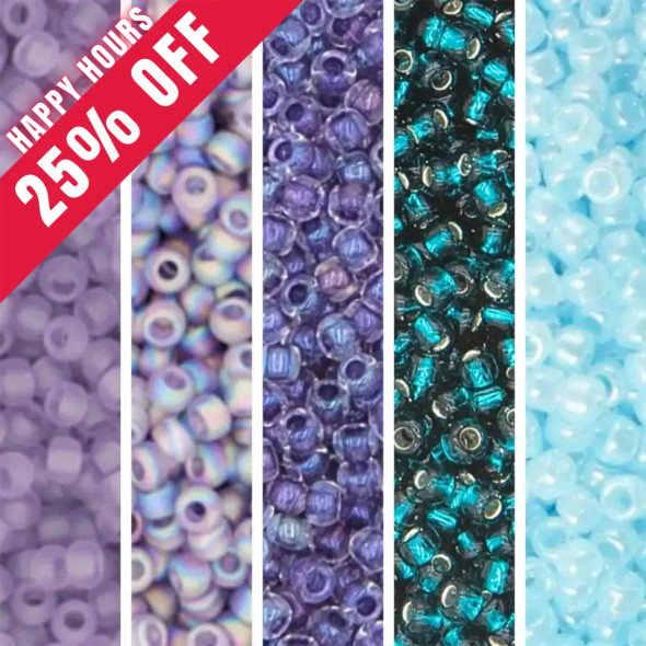 Toho AMETHYST DAWN Seed Beads Mix Palette Box Set 5 Tubes (4250pcs)