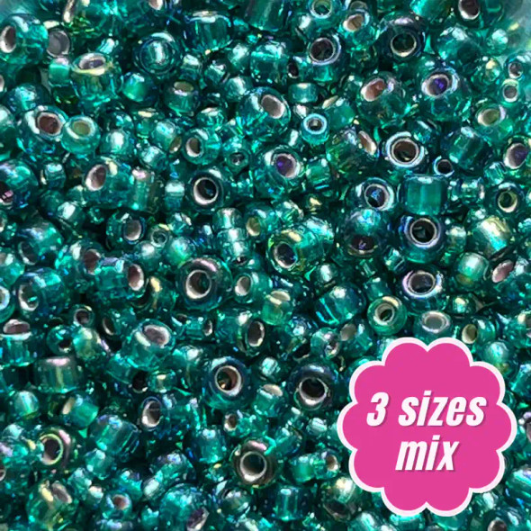 Miyuki Japanese Seed Beads Size Mix GALVANIZED SILVER