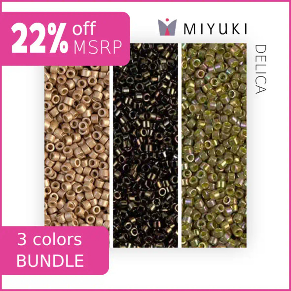 Autumn Glow Miyuki Delica 11/0 Seed Beads Bundle 3 Pack