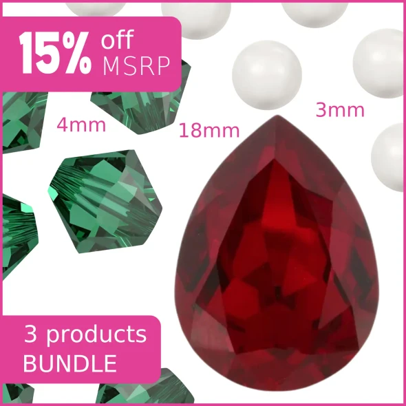 The Swarovski Crystal Wizard Bundle HOLIDAY EDITION - Stone, Pearls and Bicones 3 Pack
