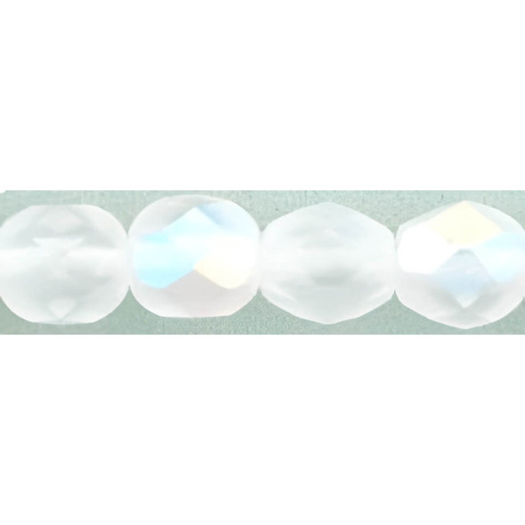 Firepolish 6mm Czech Glass Beads MATE CRYSTAL AB