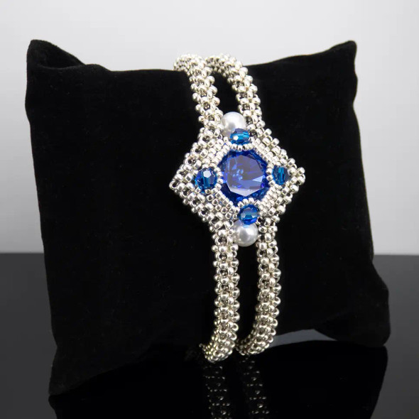 Ancient Ruins Bracelet Beading Kit ACROPOLIS Blue Silver DIY Kit Ancient Ruins Bracelet Beading Kit ACROPOLIS Blue Silver DIY Kit