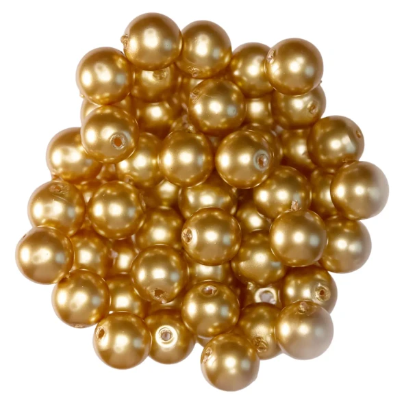 Krakovski Crystal Round Pearls 6mm VINTAGE GOLD