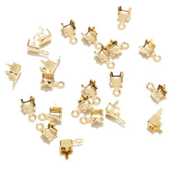 Cup Chain End w/Ring 4 mm (16ss) GOLD Cup Chain End w/Ring 4 mm (16ss) GOLD
