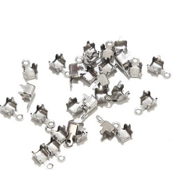 Cup Chain End w/Ring 4mm (16ss) SILVER Cup Chain End w/Ring 4mm (16ss) SILVER