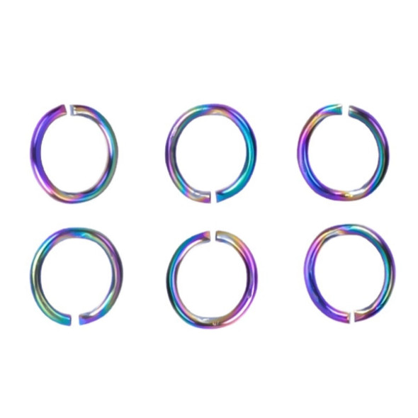 Jump Rings 5mm 20 Gauge RAINBOW PLATED