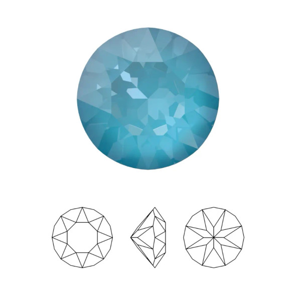 Swarovski Crystal Chaton Stone 8mm TEAL IGNITE 1088