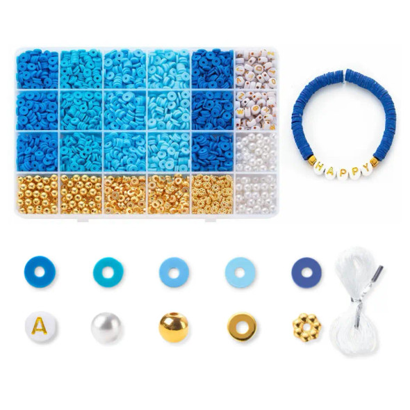 Eureka Basics Polymer Clay Heishi Beads Gift Set SKY BLUE