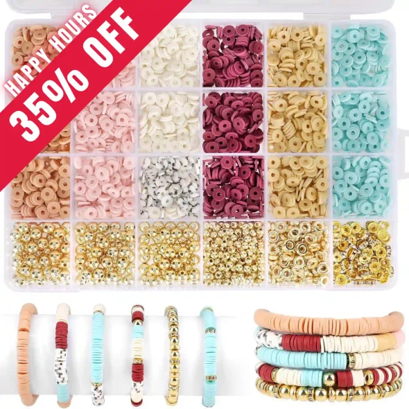 Eureka Basics Polymer Clay Heishi Beads Gift Set SOFT GIRL COLORS
