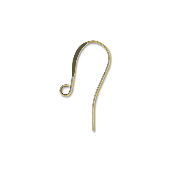Ear Wire FLAT FRENCH 26mm Antique Brass Plated