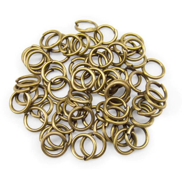 Jump Rings 5mm 21 Gauge ANTIQUE BRONZE PLATED