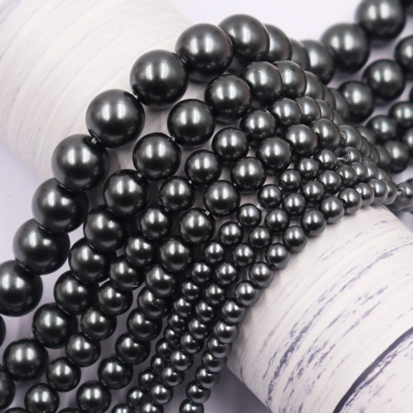 Krakovski Crystal Round Pearls 4mm BLACK