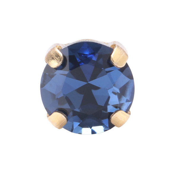 Krakovski Crystal Chaton Montee 8mm MONTANA Gold Setting