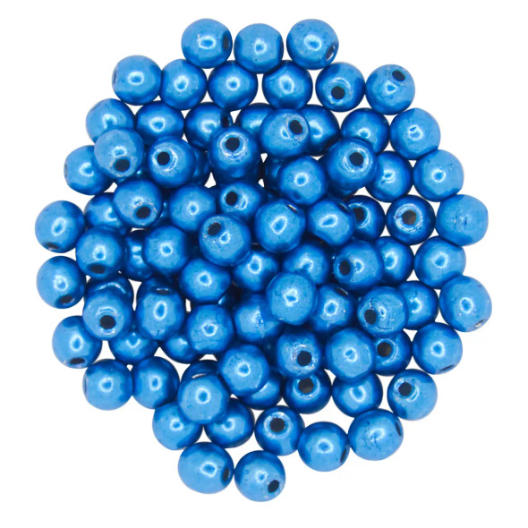 Czech Glass 3mm Round Druk Beads SATURATED METALLIC NEBULAS BLUE
