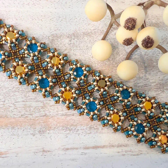 Fire & Ice Bracelet Tutorial by Bronzepony Beaded Jewelry