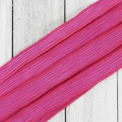 MEDIUM PINK Hand-Dyed SILK RIBBON
