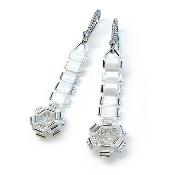 Sleek Sparkle Earrings Tutorial by Sherry from The Little Beading Closet