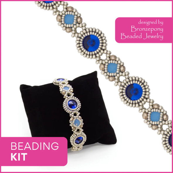 Sacred Ground Bracelet Beading Kit Capri Blue & Air Blue Opal