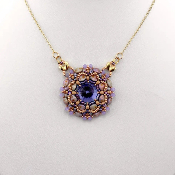 Twilight Bloom Beaded Pendant Necklace Tutorial by Orchid and Opal Jewelry & Beads