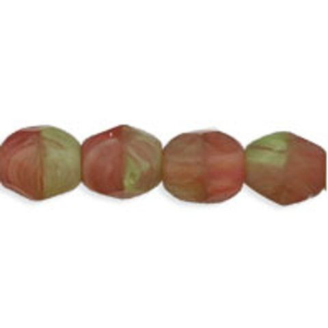 Czech Glass FIREPOLISH Beads 4mm HURRICANE GLASS MATTE CACTUS FIG