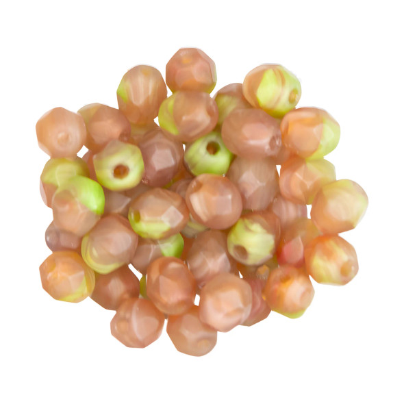 Czech Glass FIREPOLISH Beads 4mm HURRICANE GLASS MATTE CACTUS FIG