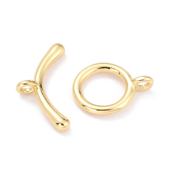 TOGGLE CLASP-Round 14x10mm-18K Gold Plated