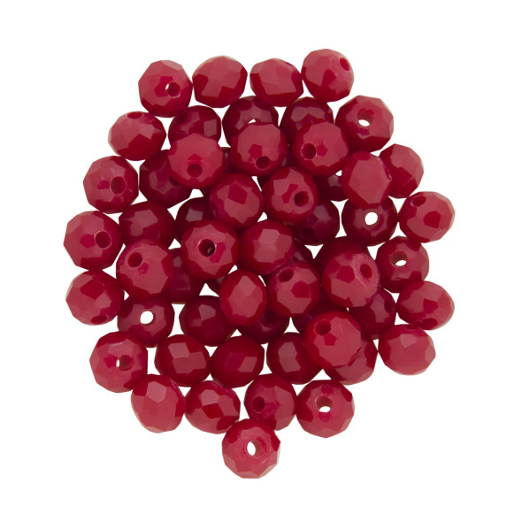 Chinese Crystal Rondelle Beads 4x3.5mm OPAQUE WINE RED