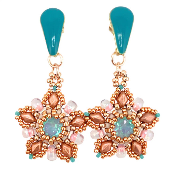 Surf Star Earrings and Necklace Tutorial by Gina of Orchid and Opal