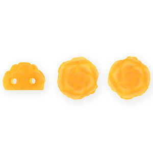 2-Hole ROSETA CABOCHON 6mm Czech Glass Beads Neon Sunflower