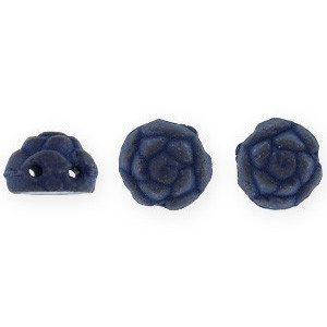 2-Hole ROSETA CABOCHON 6mm Czech Glass Beads Neon Country Montana