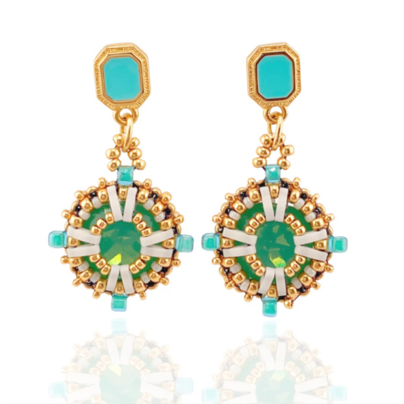 Taormina Crystal Earrings Tutorial by Gina of Orchid and Opal