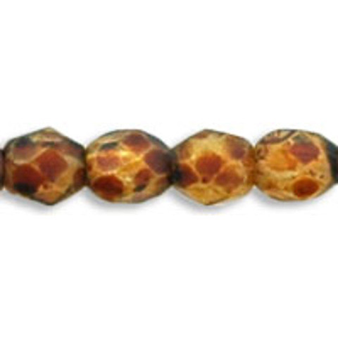 Firepolish 3mm Czech Glass Beads MATTE CRYSTAL PICASSO