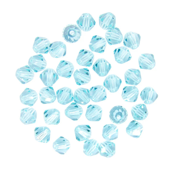 Krakovski Crystal Bicone Beads 4mm LT. TURQUOISE