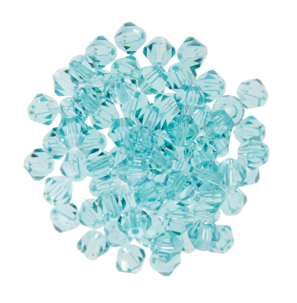 Krakovski Crystal Bicone Beads 4mm LT. TURQUOISE