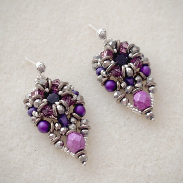 Royal Amethyst Earrings Tutorial