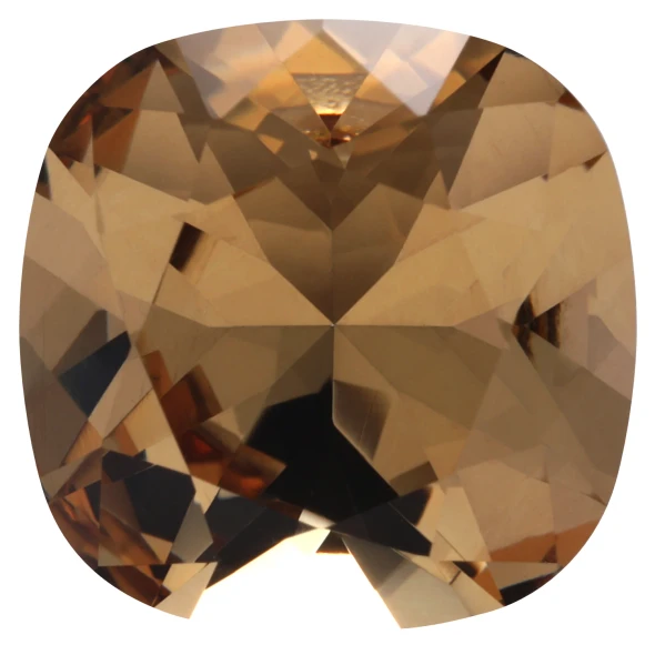 Krakovski Crystal Cushion Fancy Stone 12mm LT. SMOKED TOPAZ