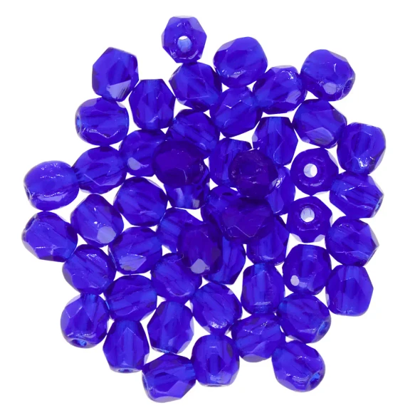 Firepolish 3mm Czech Glass Beads COBALT