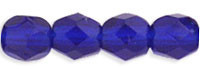 Firepolish 3mm Czech Glass Beads COBALT