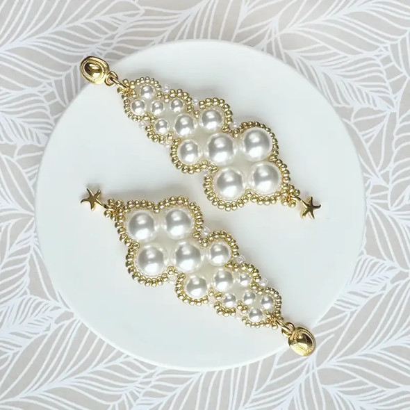 Krakovski Crystal Round Pearls WHITE